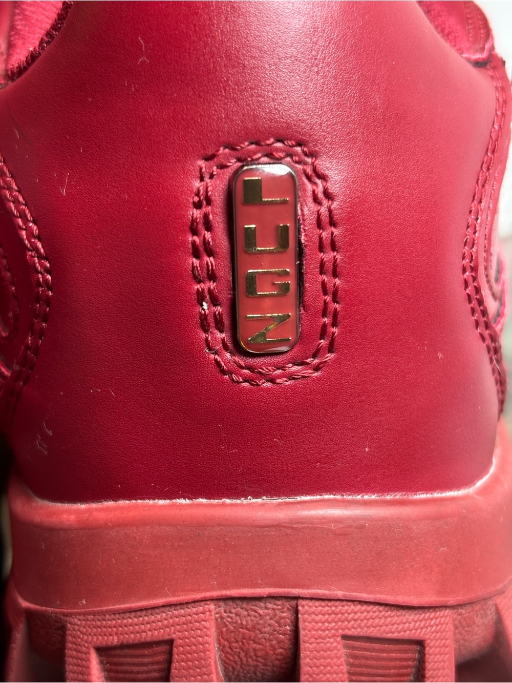 Lugz Red Platform Hiking Shoes Women’s Size 9 Chunky Lace Up Casual - Picture 6 of 15